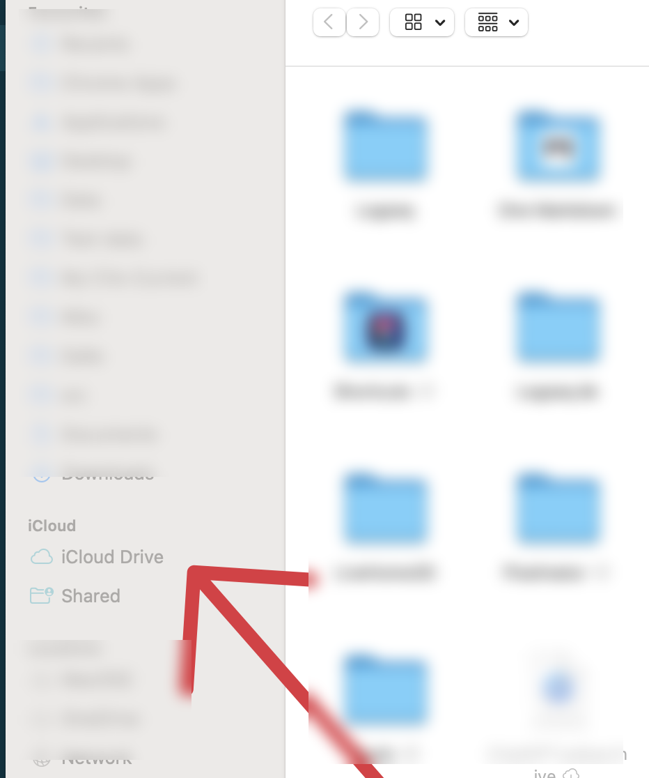 Select iCloud Folder