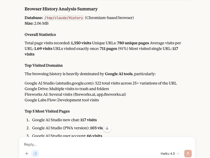 Extract & Analyze Your Hidden App Data (Chrome, iMessage, VS Code) Using Claude AI